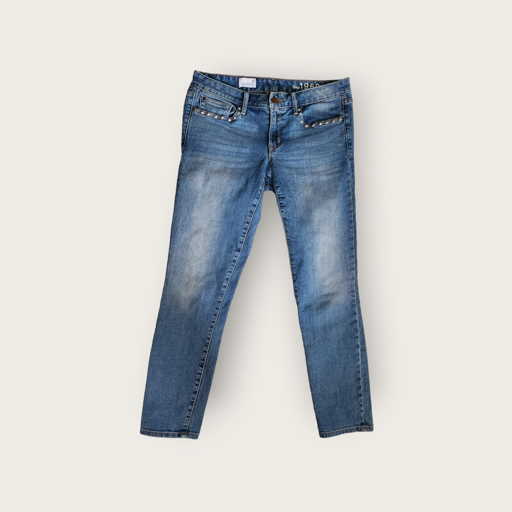 Gap 1969 Always Skinny Low-rise Studded Pockets Women's Jeans Size 28